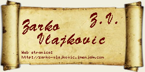 Žarko Vlajković vizit kartica